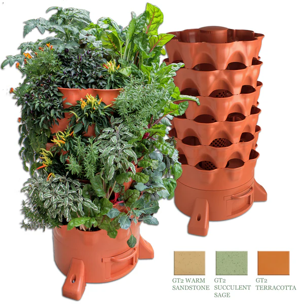  Garden Tower 2®, 50-Plant Composting Vertical Garden Planter